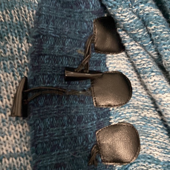 Blue cardigan. Is missing a button thing. - Picture 3 of 4